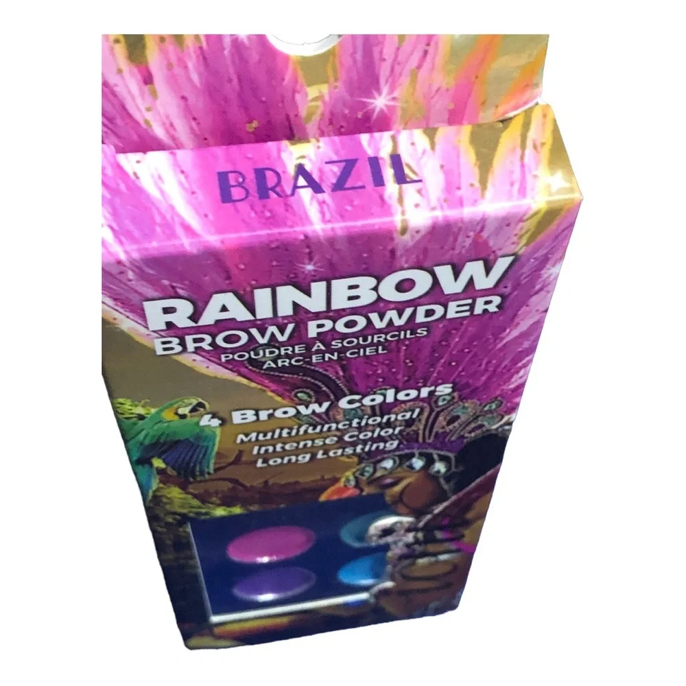 4quad Rainbow vibrant‎ carnival vibrant colors brow powder palette new Free